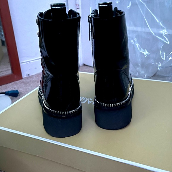 Haskell Patent Leather Combat Boot in Black - size 5 by MICHAEL Kors - Picture 3 of 4